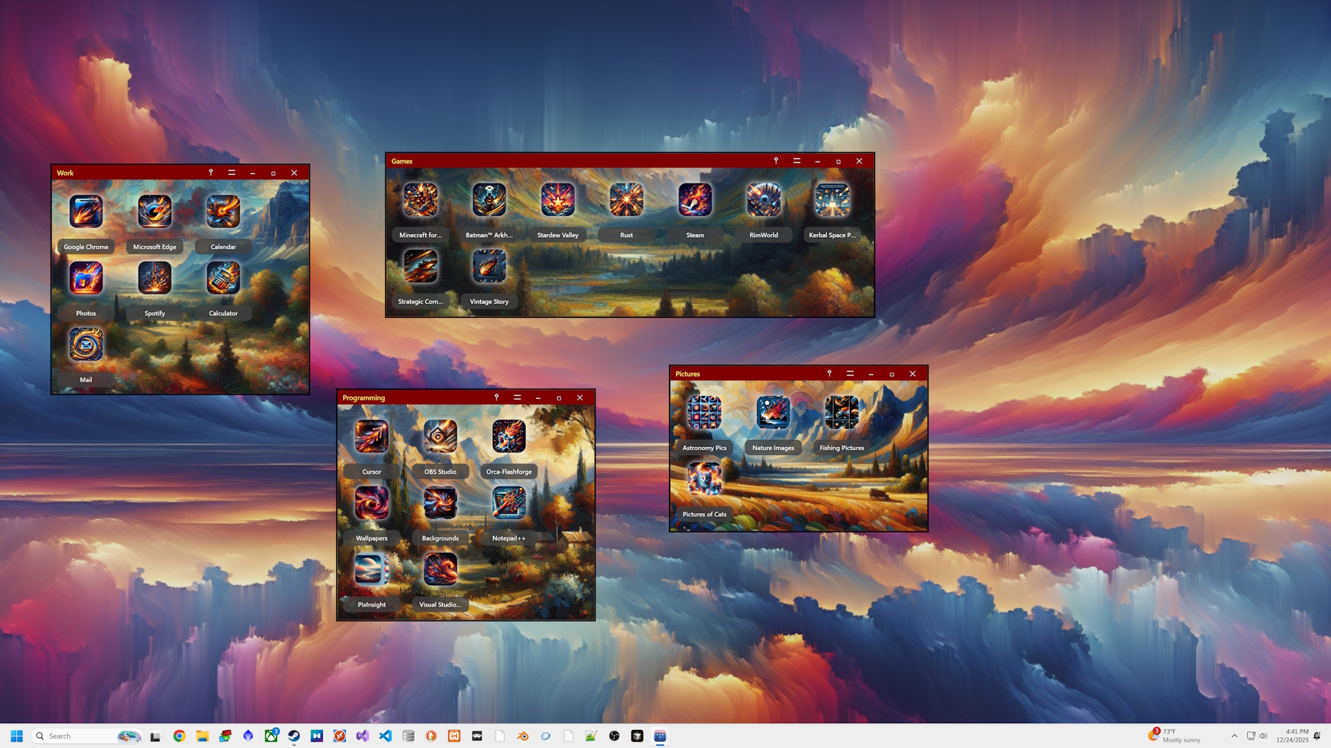TaskScapes and Icons After AI Styling