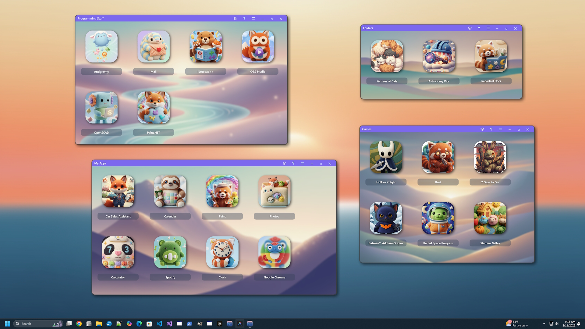 TaskScapes and Icons After AI Styling