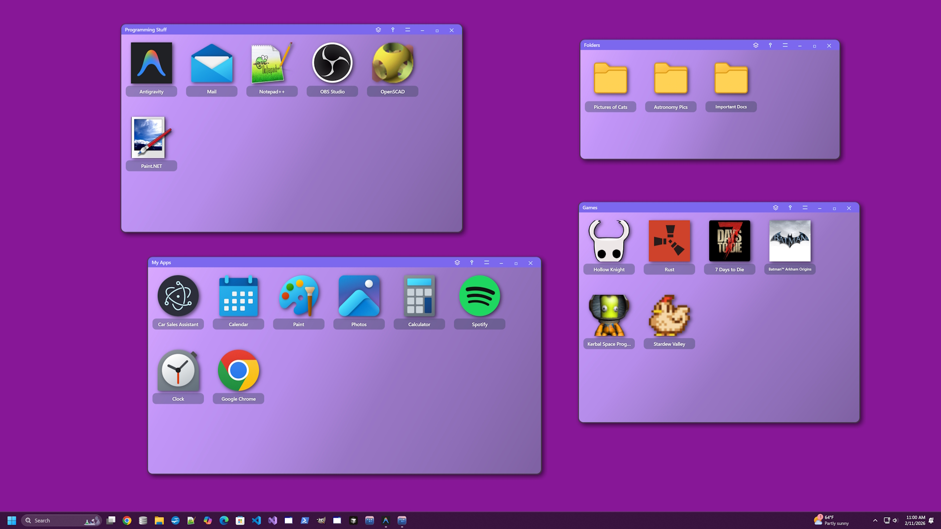 Familiar TaskScapes and Icons